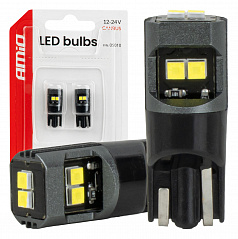 LED žárovky CANBUS W5W T10 2020 6SMD bílé 12V 24V AMIO-05010