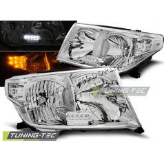 Toyota Land Cruiser FJ200 2007- přední čirá světla chrome LED