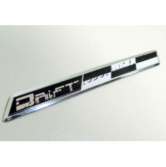 Plastický znak DRIFT alu provedení s podlepením 120X15 mm