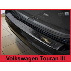 Nerez kryt- černá ochrana prahu zadního nárazníku Volkswagen Touran II 2015+