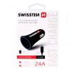 Zástrčka SWISSTEN s 2x USB výstupem 2,4 A, 12/24V s kabelem microUSB, 44056