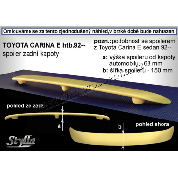 TOYOTA CARINA E HTB (92-98) spoiler zad. kapoty TC1L TOYOTA CARINA E HTB (92-98) spoiler zad. kapoty TC1L