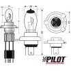 Žárovky H4 100W Pilot Xenium Race - 2 ks + navíc 2 parkovací žárovky