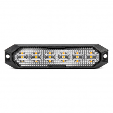 Výstražné ploché blikající světlo 6x3W LED R65 R10 12V 24V 