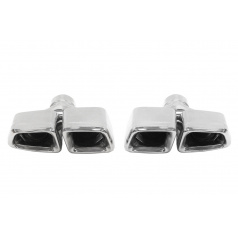 Koncovka tlumiče 250x90mm vstup 67mm Mercedes E63 W212 Leštěná Sada