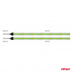 Zelené LED COB pásky do auta 2x30cm 12V AMIO-04573