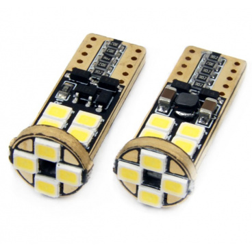 Žárovka 12 SMD LED T10 (W5W) 12V/24V bílá CAN-BUS