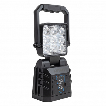 Přenosná pracovní lampa bílá s funkcí výstražné lampy 15W (BATT)