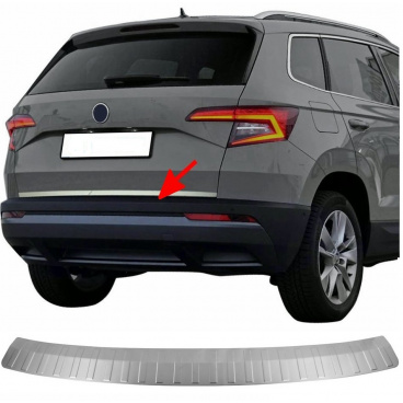 Nerez broušený kryt zadního nárazníku Omtec Škoda Karoq 2017-22 (ne Facelift) Nerez broušený kryt zadního nárazníku Omtec Škoda Karoq 2017-22 (ne Facelift)