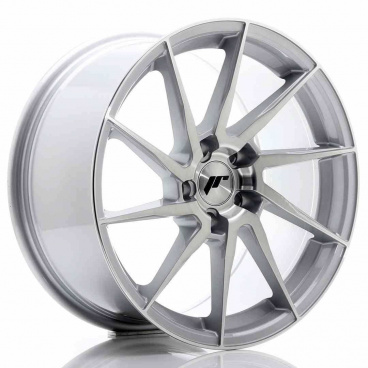 JR Wheels JR36 18x9 ET35 5x120 Stříbrná kartáčovaná čelní strana