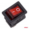 Kolébkový spínač s červeným podsvícením 20A 12V 24V AMIO-04440