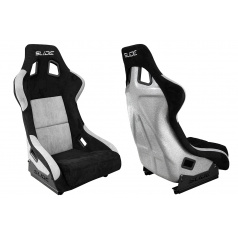 Sportovní skořepina SLIDE KS2 Premium Černé & Šedé Velur Stříbrný Třpyt