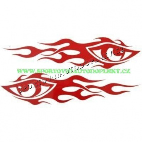 2 ks samolepek na boky auta červené