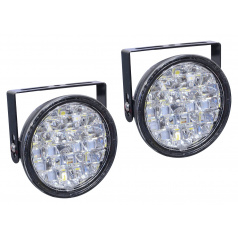 Světla pro denní svícení 2x18 led, průměr/hloubka 90x36 mm