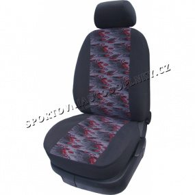 Autopotahy Velur E-Škoda Octavia I-nedělená zadní sedačka-červená planeta
