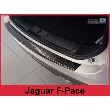 Nerez kryt-černá ochrana prahu zadního nárazníku Jaguar F-Pace 2016+