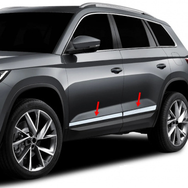 Nerez boční lišty dveří Omtec Škoda Kodiaq 2017+, F. Ranger 2015+ Nerez boční lišty dveří Omtec Škoda Kodiaq 2017+, F. Ranger 2015+