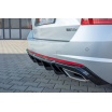 Vložka zadního nárazníku ver.2 pro Škoda Octavia RS Mk3, Maxton Design (černý lesklý plast ABS) pro dieselové motory