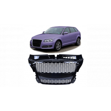 Gril Audi A3 8P Facelift Lesklá Černá