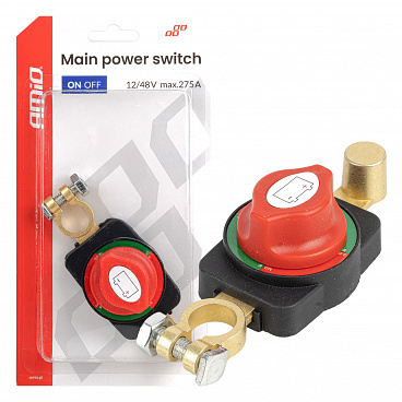 Hlavní vypínač proudu páka baterie 12V-48V max 275A Hlavní vypínač proudu páka baterie 12V-48V max 275A