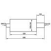 Koncový tlumič 73x122mm vstup 63,5mm