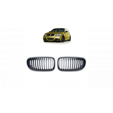 Mřížka BMW 3 E90 E91 Facelift jednotlivé lamely Matná černá